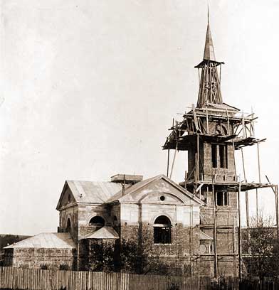 stavba kostela 1897